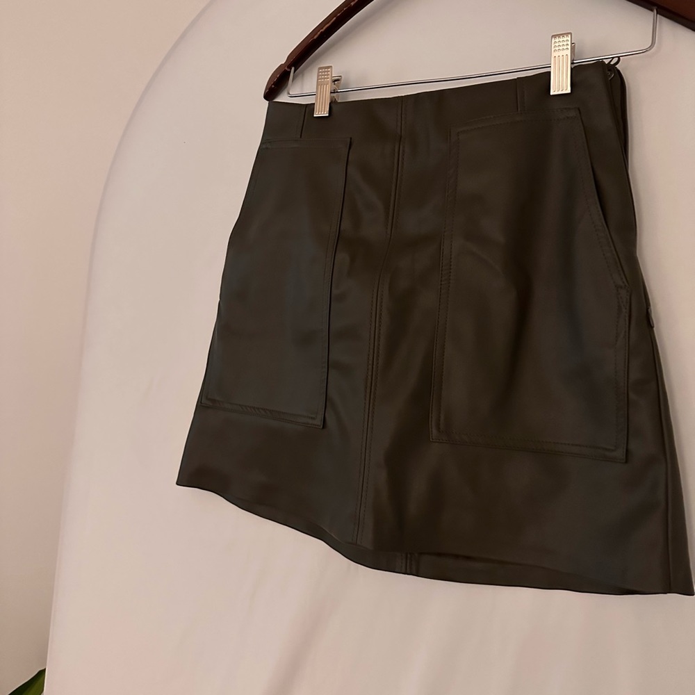 Vegan leather mini skirt